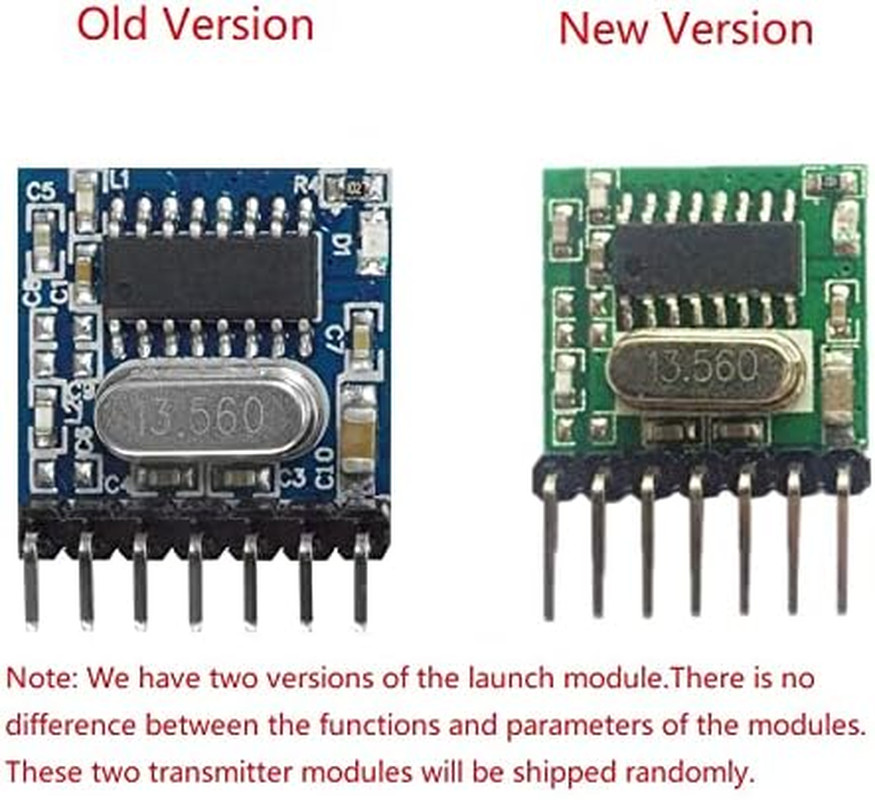 Wireless 433Mhz RF Module Receiver and Transmitter Remote Control Built-In Learn