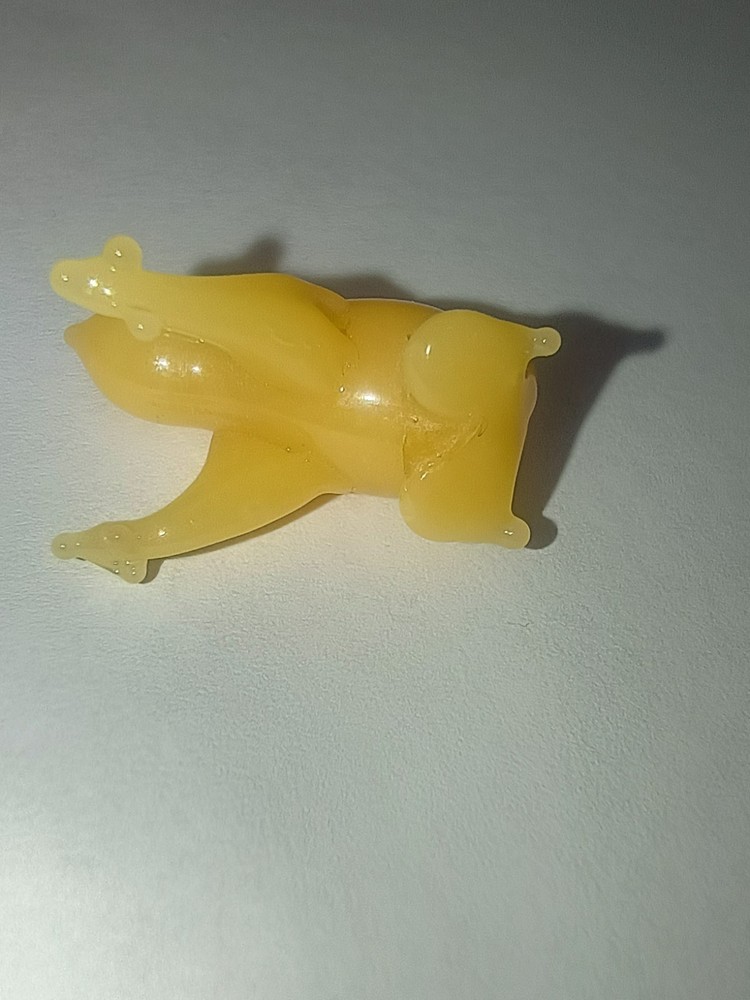 ½" TALL MINI Hand Blown Glass Frog