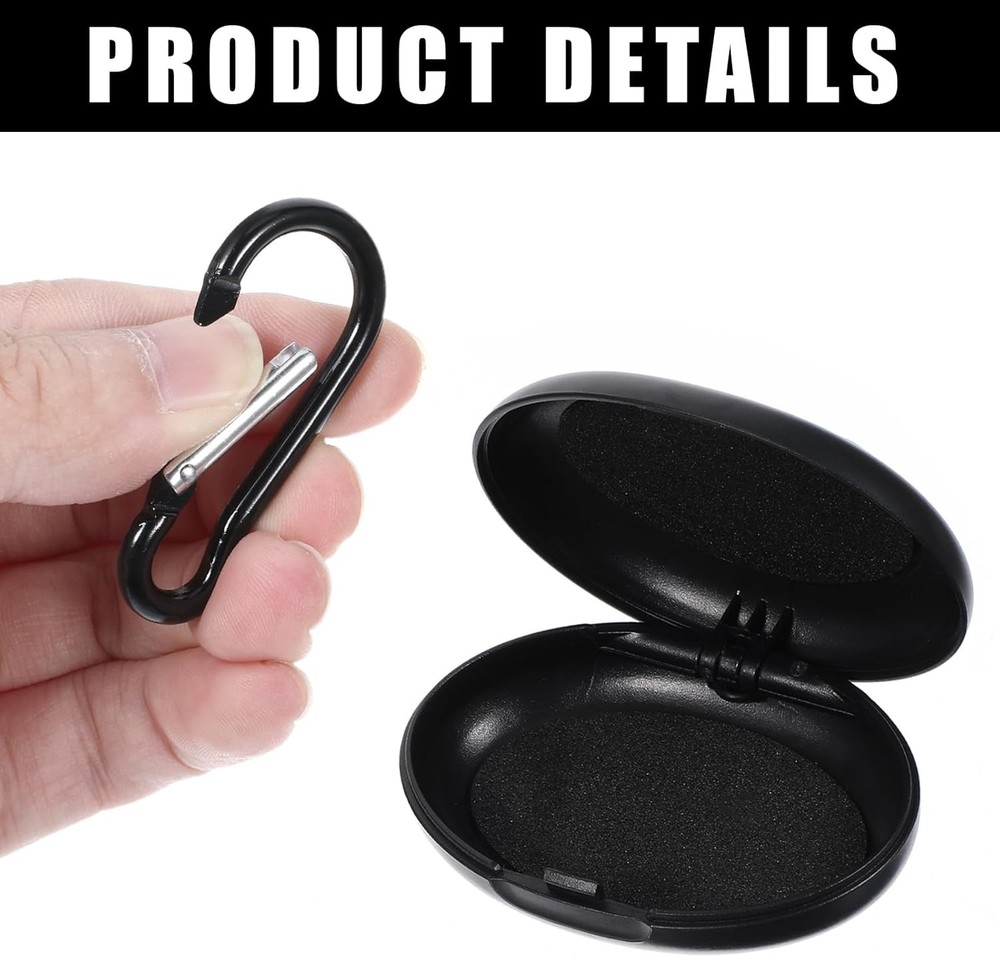 Thinp 2 Pcs Earplug Case,Loop Earplugs Case Loop Case Ear Plug Case Oval Earplug