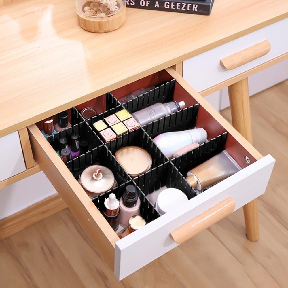 Drawer Dividers 8pcs Adjustable Plastic Divider Household Storage Thickening ...