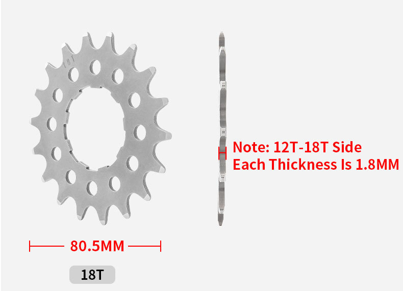 Single Speed Cog 12t/13t/14t/15t/16t/17t/18t Road Bike MTB Bicycle Mountain