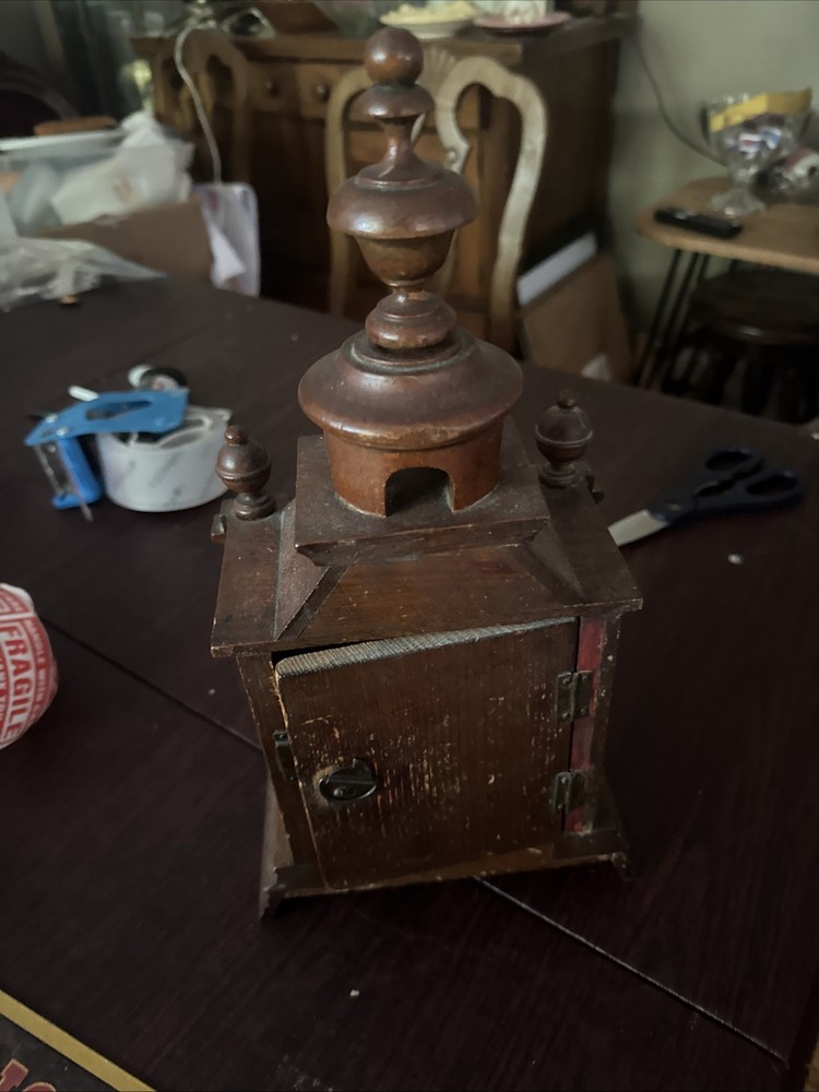 Vintage Wooden Desk Clock (Working)