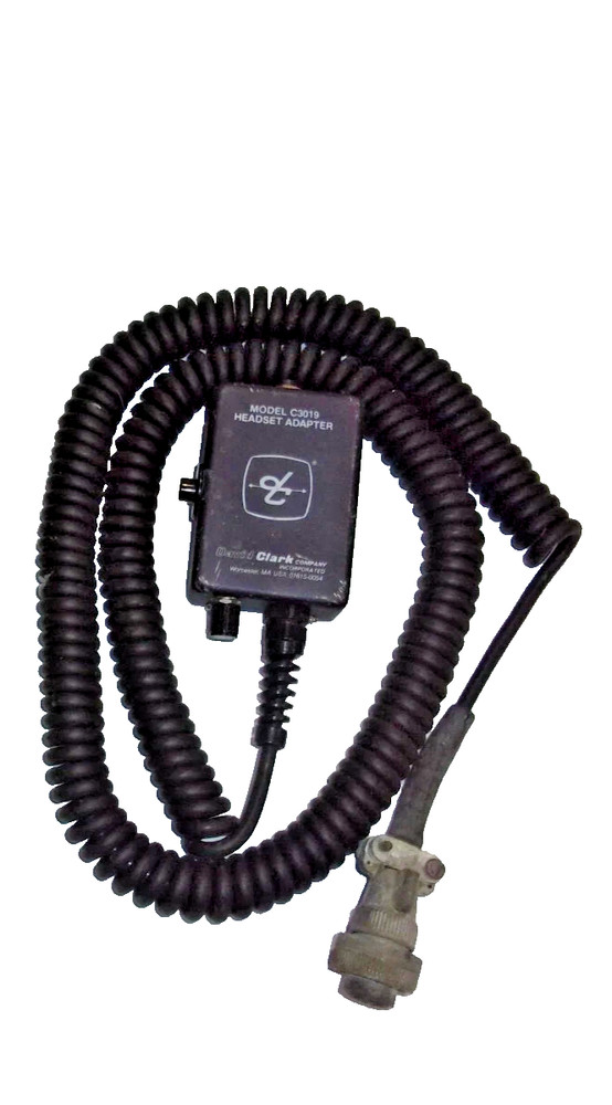 David Clark Model C3019 Headset Adapter Fair Condition