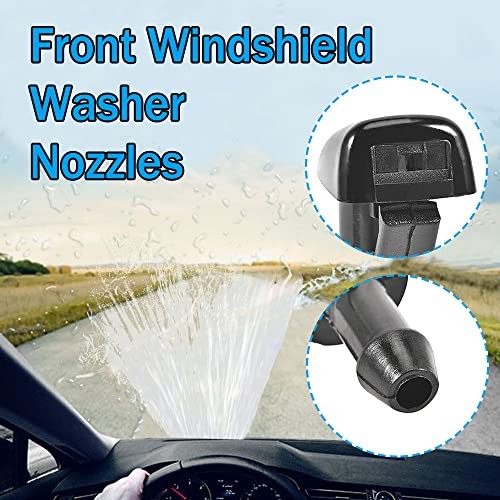 2PCS Front Windshield Washer Nozzles, Single Hole Windshield Sprayer Nozzle