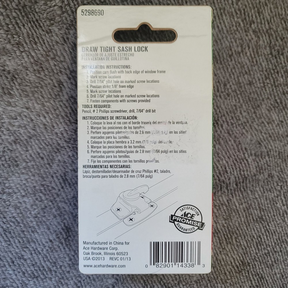 Draw Tight Sash Lock - White - #5298690 - ACE