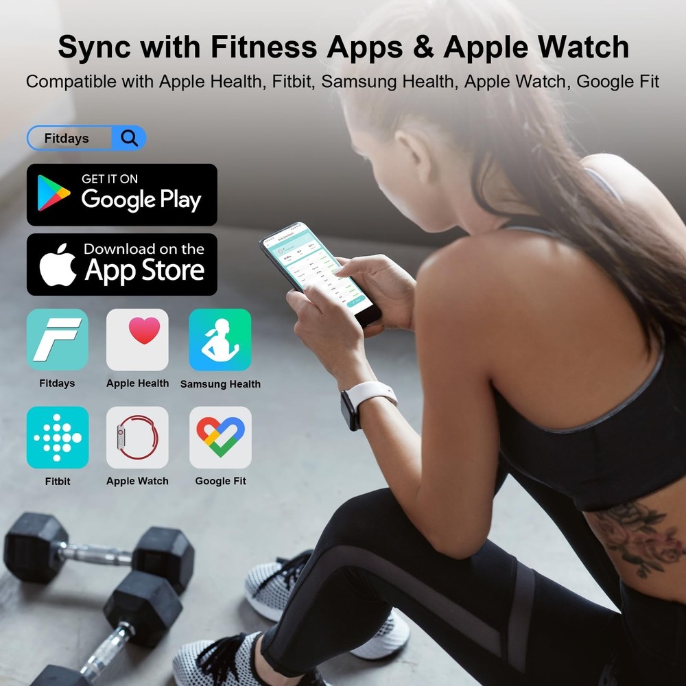 Smart Scale for Body Weight – Large Backlit Display Ultra‑Precise Ba