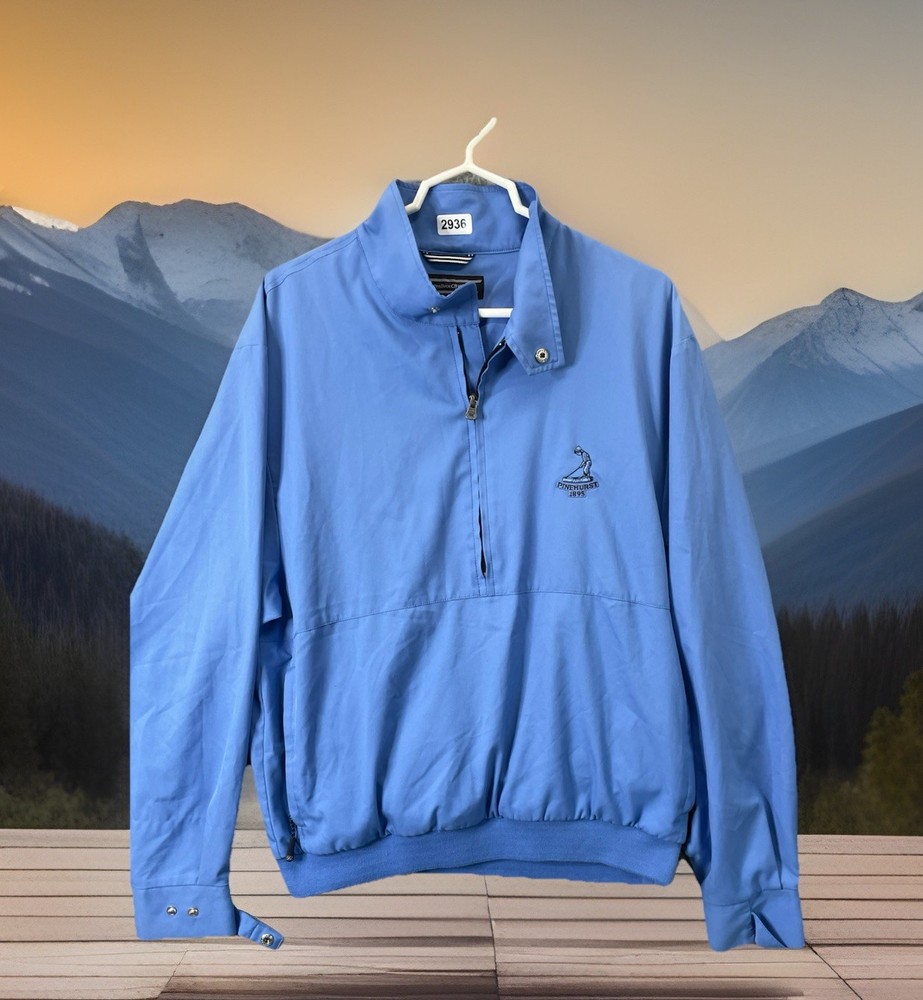 🔥 The PutterBoy Collection Pinehurst 1/4 Zip Lightweight Golf Pullover Blue M