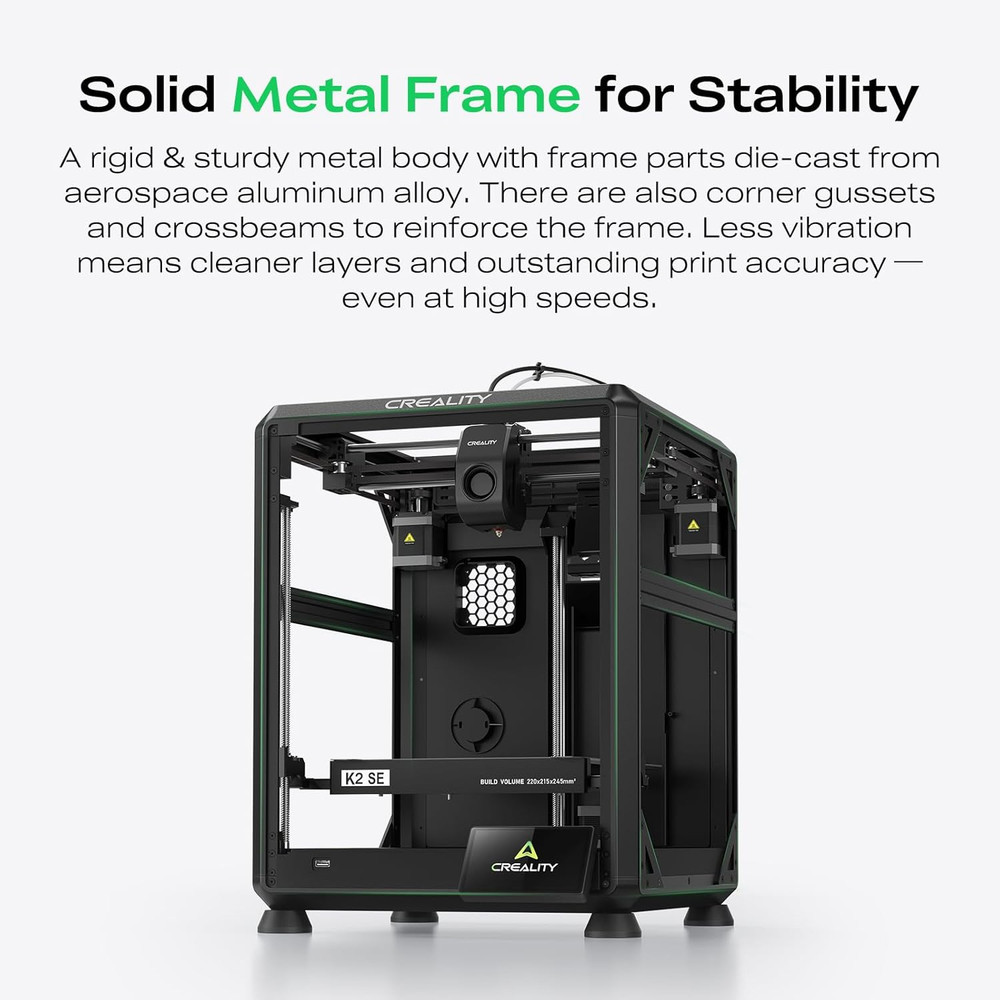 K2 SE 3D Printer, Support Multicolor Printing Needs CFS, 500Mm/S High-Speed Prin