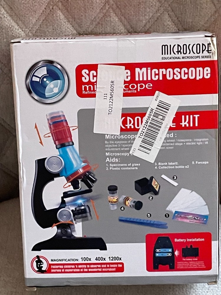 SCIENCE MICROSCOPE KIDS EDUCATIONAL MICROSCOPE 1200X NEW IN BOX