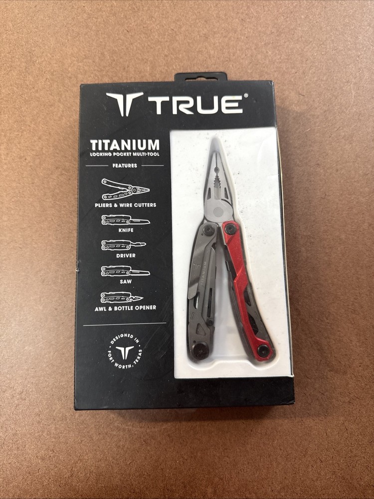 TRUE Titanium Locking Pocket Multi-Tool.  New In Unopened Box