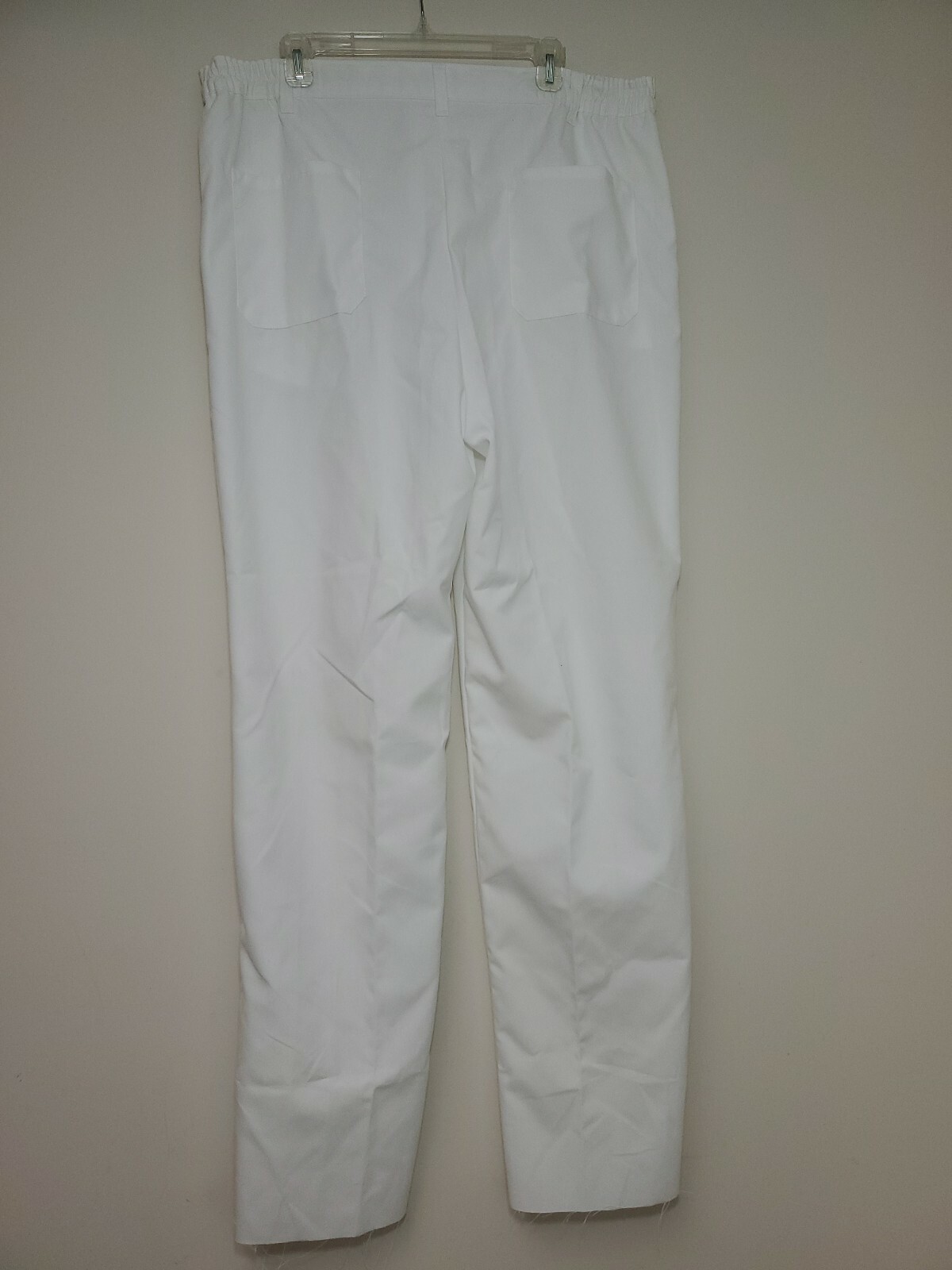 Hospitality Hotel Chef Pants White Unisex Waist 40-41 OB Zipper Flat Front