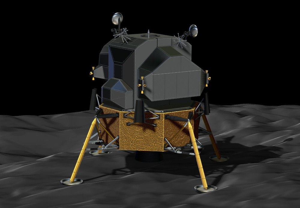 Lunar Module Apollo 11 - STL-OBJ FILES FOR 3D printers