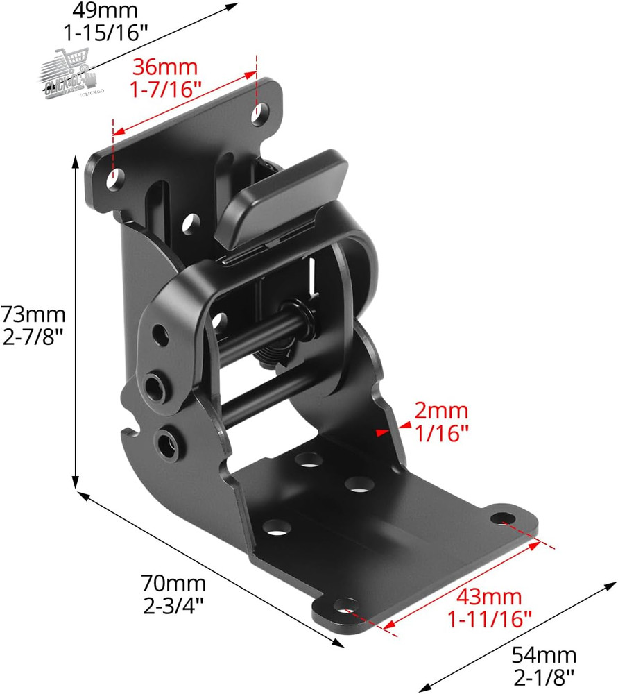® 4 Piece Folding Table Brackets, Zincat Steel Self-locking Hinge
