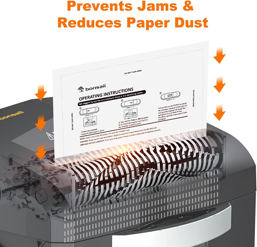 Amazon Basics Paper Shredder Lubricant and Sharpening Sheets - 12 Pack