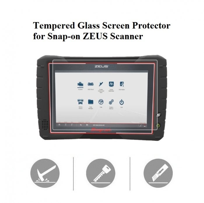 Tempered Glass Screen Protector Cover for SNAP-ON ZEUS EEMS342 Scanner