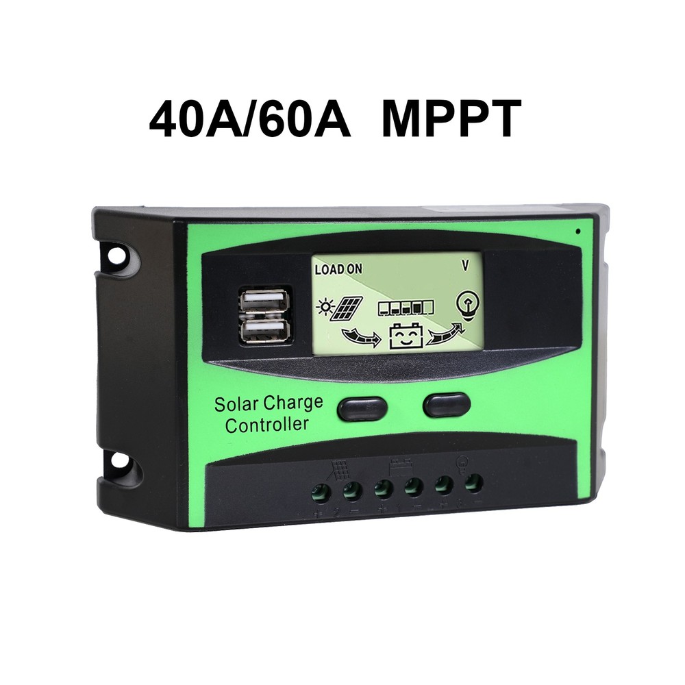 60A MPPT 12V/24V Solar Charge Controller 40A  Auto Regulator with LCD Display