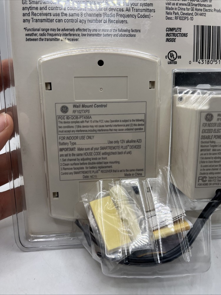 General Electric RF102TXPS Additional Wall Switch Kit 150ft Range New Sealed!