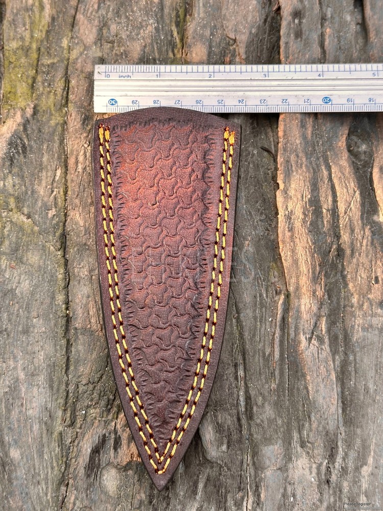 Universal 8'' Fixed Blade Knife Sheath - Pure Cow Leather - Custom Engraved