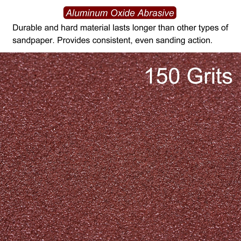 100pcs 150 Grits 80mm Aluminum Oxide Triangular Hook & Loop Sandpapers Pads