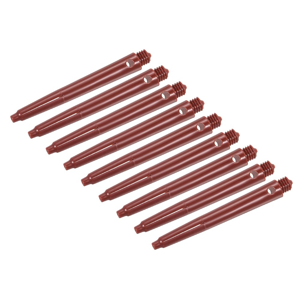 45mm Dart Shafts, Medium 2BA Thread Plastic Dart Stems - 12 Pack (Red)