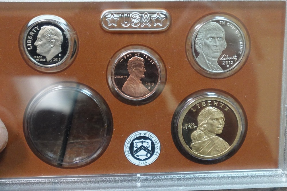 2013 United States Mint Proof Set with COA INCOMPLETE MISSING HALF DOLLAR