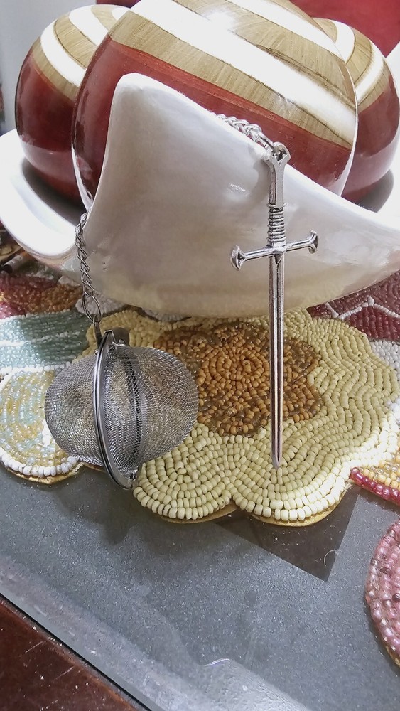 Medieval Sword With Tea Ball Infuser Steeper Strainer Gift
