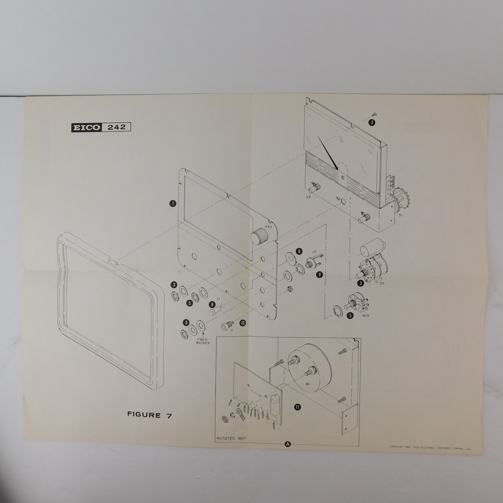 VTG EICO 242 SOLID STATE FET TVOM Analog Shop Meter & Operating/Assembly Manuals
