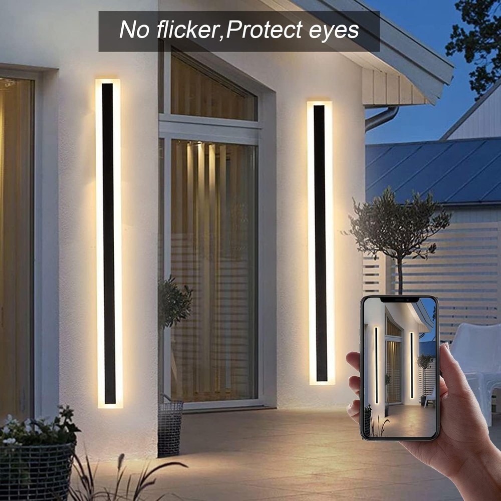 39 Inch Outdoor LED Wall Light 2 Pack Warm White