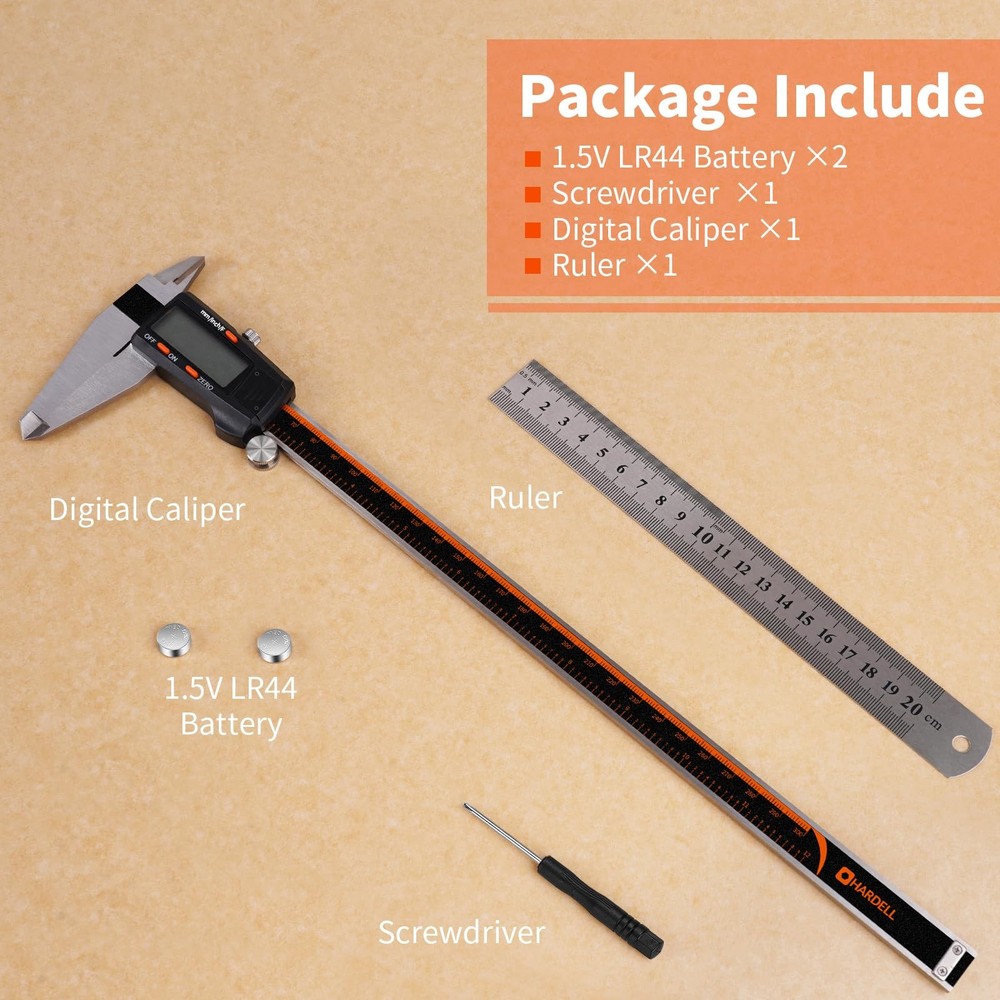 Digital Caliper 12 Inch,Caliper Measuring Tool with Large LCD Screen,Electron...