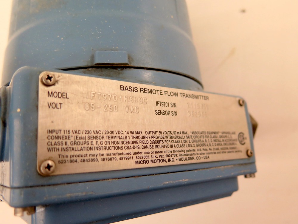 Micro Motion IFT9701R6D3C Basis Remote Flow Transmitter
