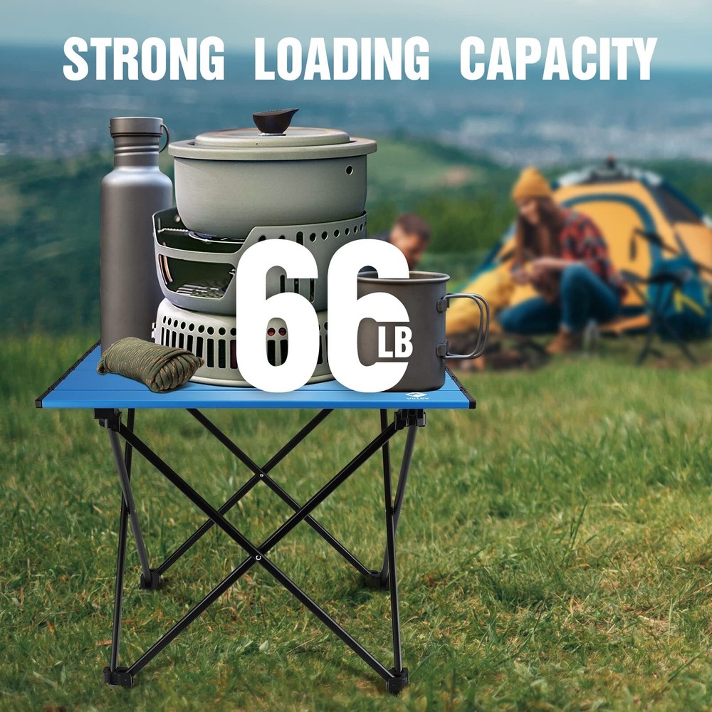 Portable Camping Side Table Ultralight Aluminum Folding Beach Table with Carr...