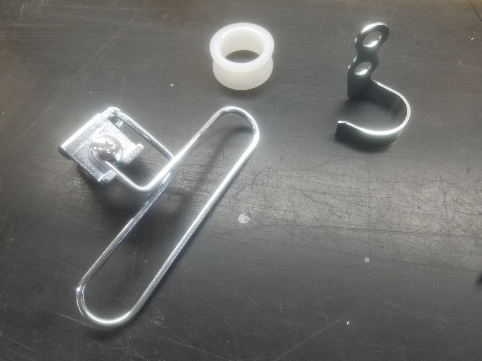 HONDA ATC 250R 350X REPRO UPPER AND LOWER BRAKE HOSE GUIDE COMBO NEW NOS