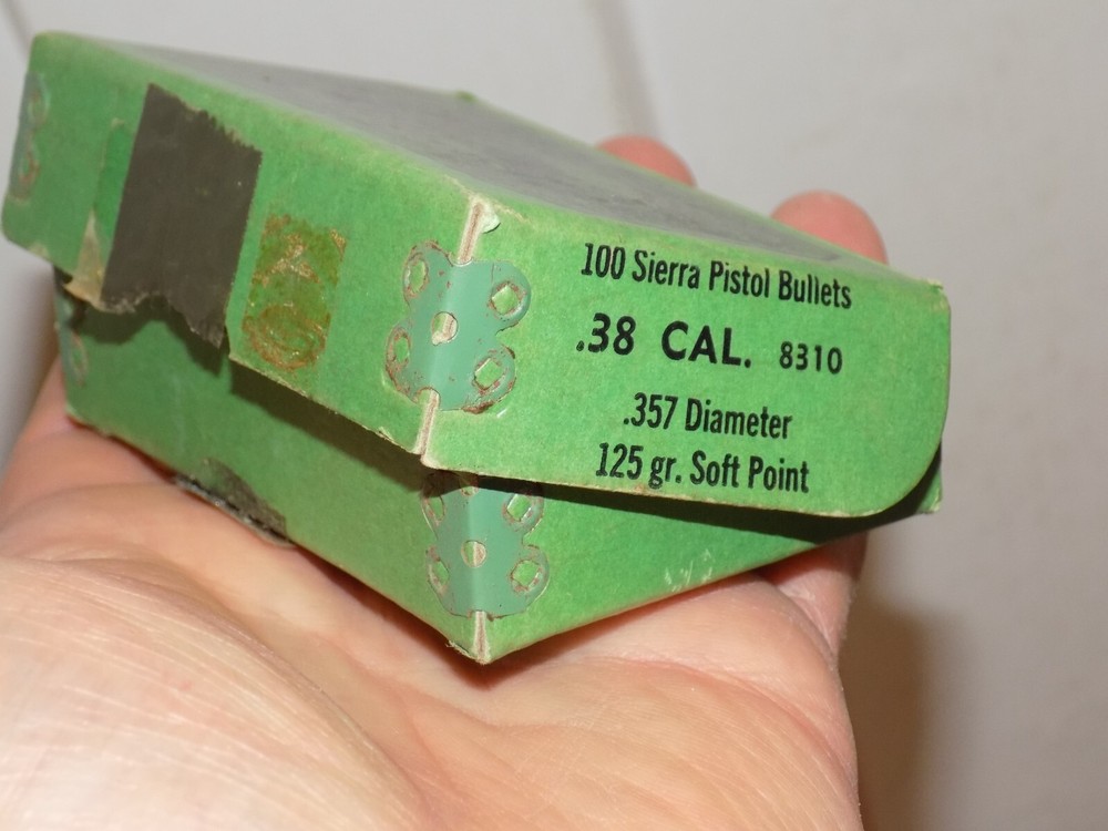 Vintage Sierra Bullets .38 Caliber Empty Box