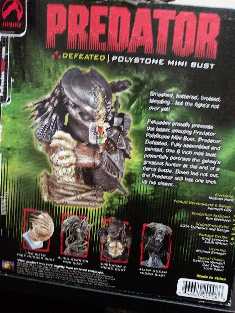 Predator Defeated Polystone Mini Bust Low #281/4000 Palisades NIB