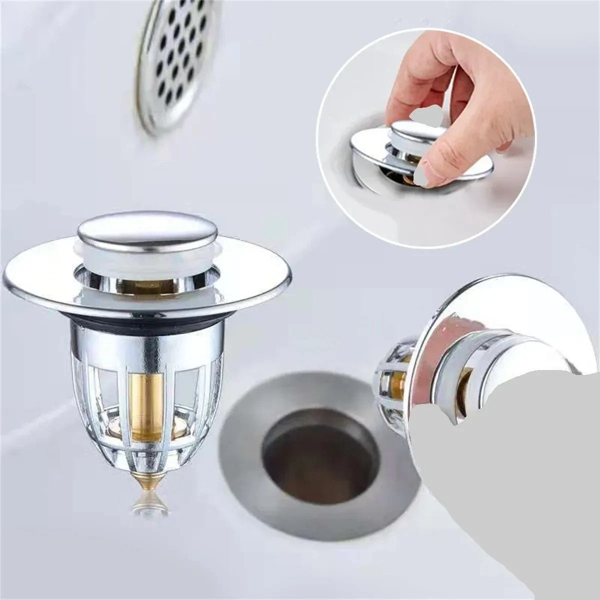 2x Drain Magic Universal Sink Stopper Instantly Replace Broken Stoppers US STOCK