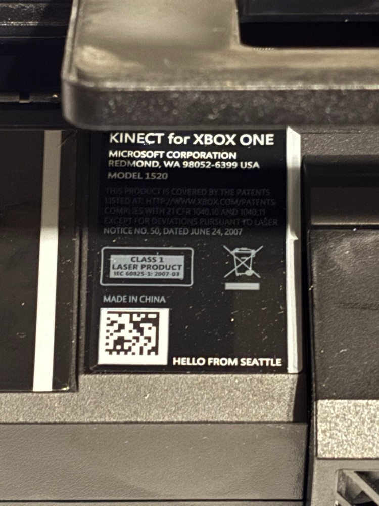 Microsoft Xbox 1 One Kinect Sensor Only Tested Bar Model 1520 Black