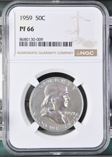 1959 Silver Proof Franklin Half Dollar NGC PR66