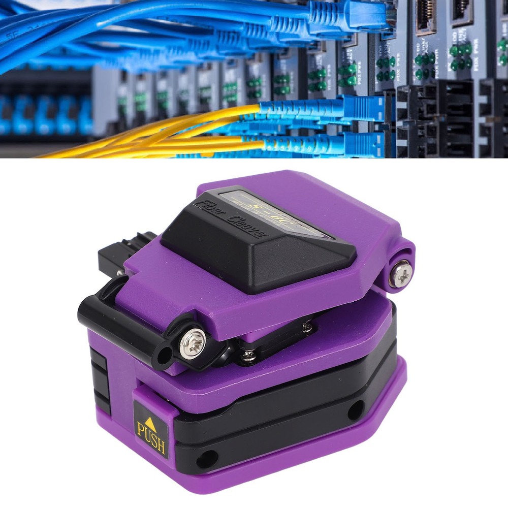 Fiber Optic Cleaver High Accuracy Optical Cable Cutter Tool Purple