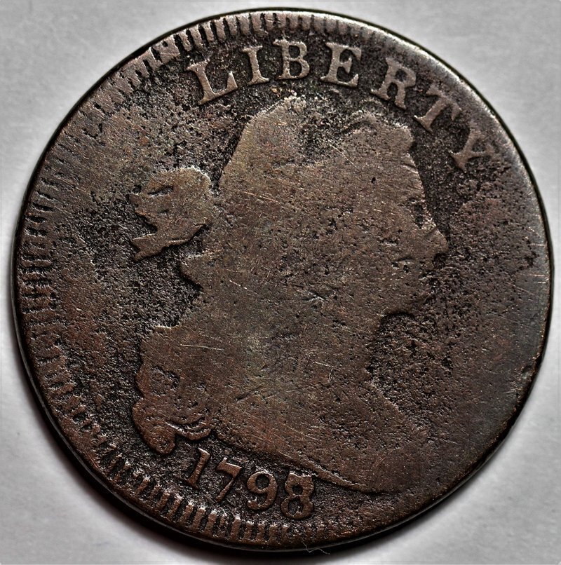 1798/7 Draped Bust Large Cent - US 1c Copper Coin