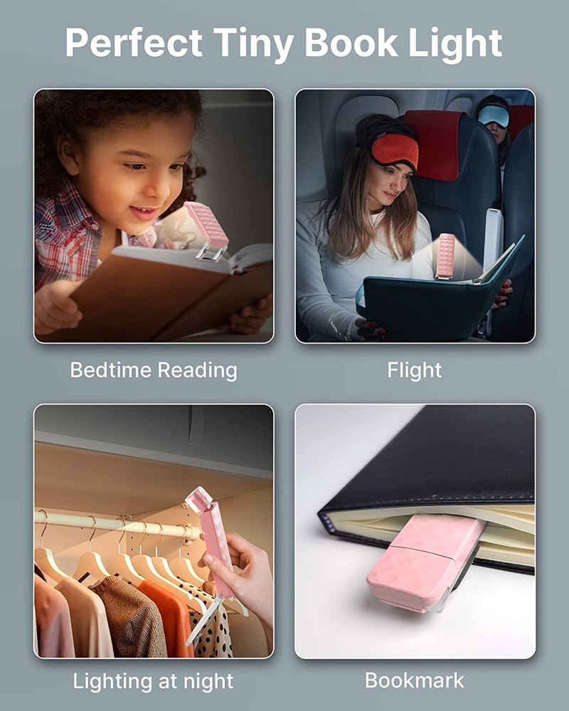 LED Book Light Bookmark Reading Light USB Rechargeable Adjustable Night Lamp