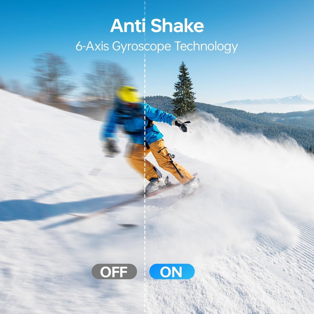 Action Camera 4K 60FPS Waterproof Camera 170° Wide Angle