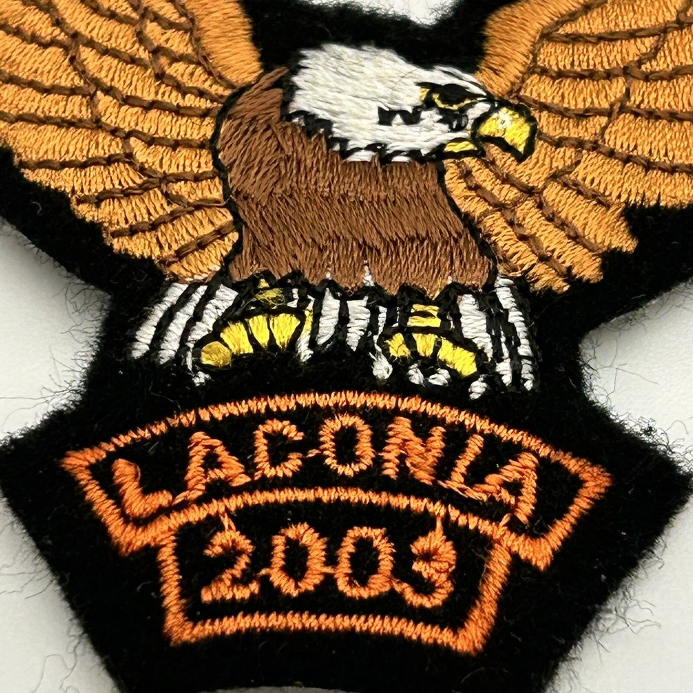 Harley Davidson Eagle Patch Laconia 2003 3.0"x2.0" vest jacket patch NEW