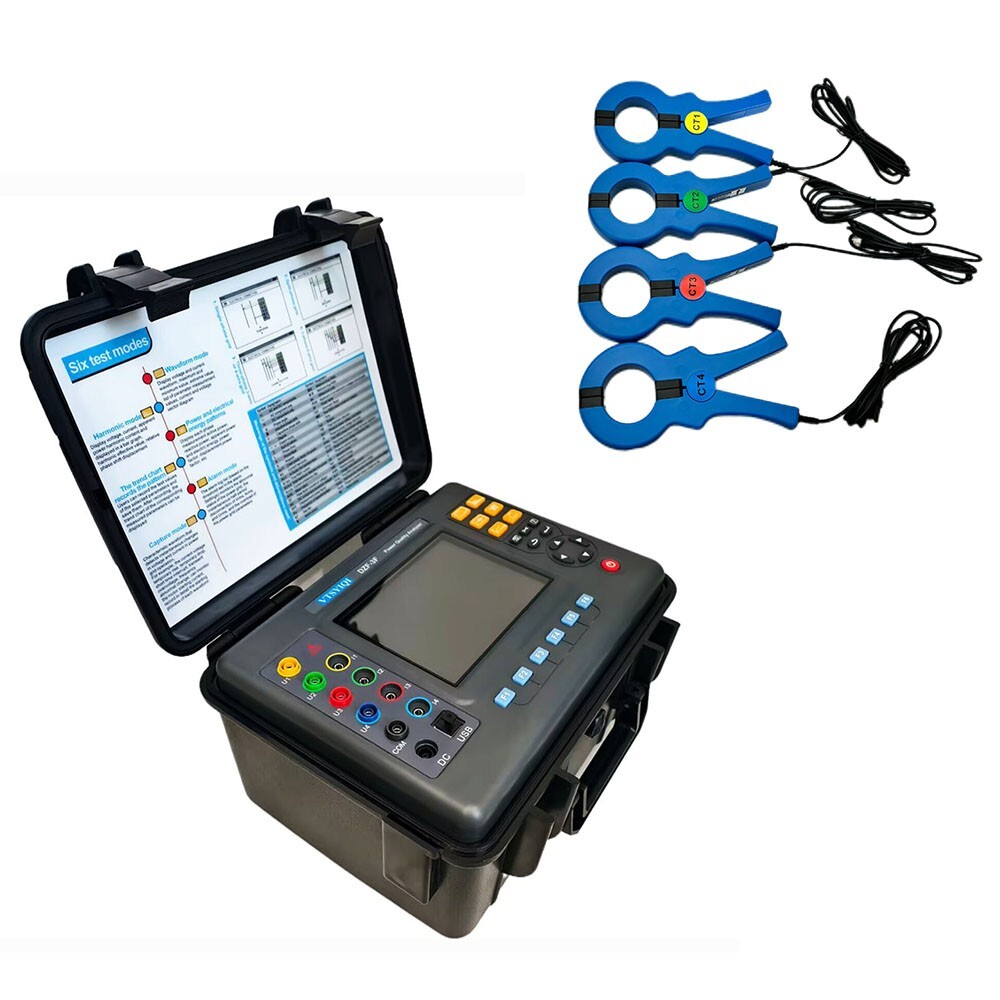 Three Phase Power Quality Analyzer 3 Phase Energy Quality Analyzer 1.0A~1000A