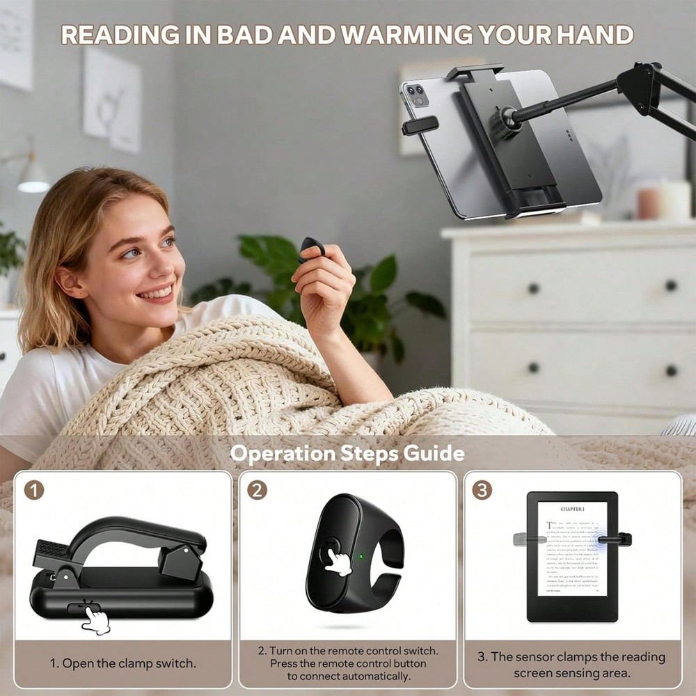 Page Turner Ring for Kindle,Remote Control for iPhone iPad Android Tablets E-Rea