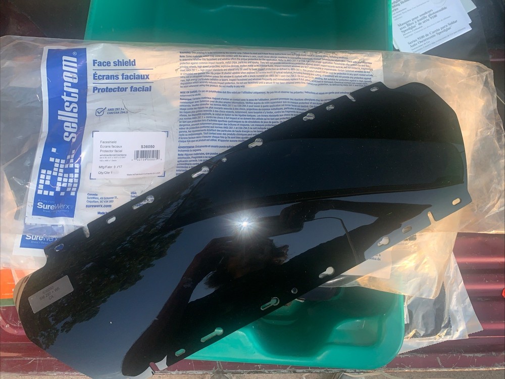 Sellstrom Face Shield Replacement Window S36050, Welding & Cutting Shade 5 IR