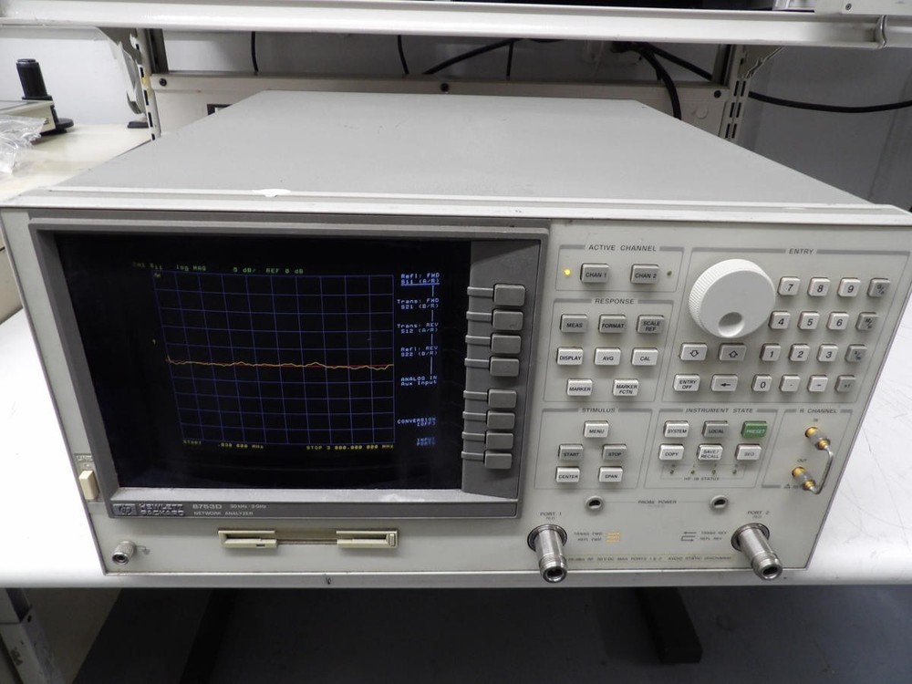 HP 8753D NETWORK ANALYZER 3 KHZ-3 GHZ, OPTION 075 M3709