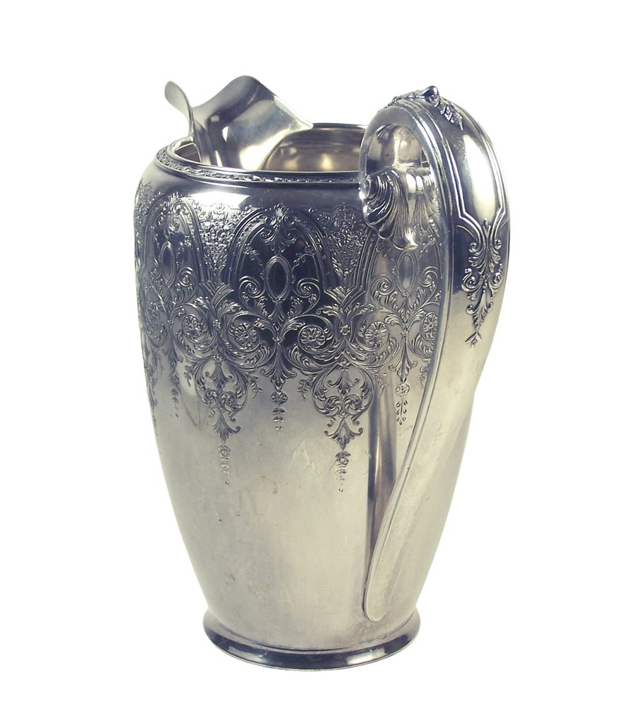 Vintage Wilcox Silver Plate Paisley Pattern Water Pitcher International Silver