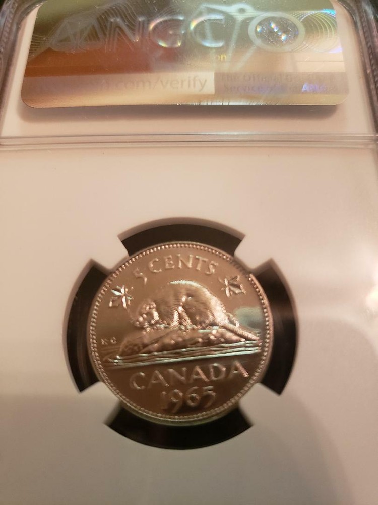 1965 Canada 5 Cent PL 67 NGC
