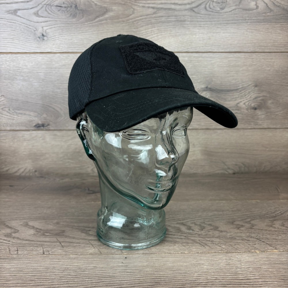 Condor Mesh Tactical Cap - TC-002 Black Adjustable Strapback Baseball Hat