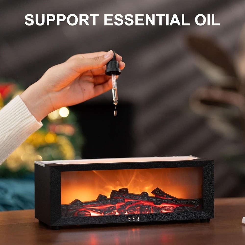 Fireplace Aroma Essential Oil Diffuser, Scent Aroma Diffuser with Remote Control